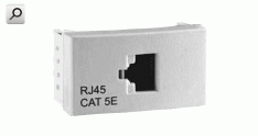 Mod toma PC 1xRJ45 BLA 1M Cat5e          Base
