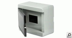 Caja TM Din   8 b ext PVC  GRI p-FUM IP40
