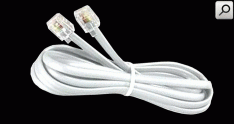 Cable armado TE linea  1M+1M RJ11  4p  4M BLA